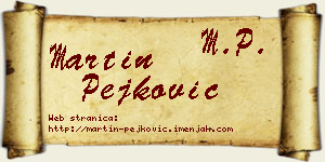 Martin Pejković vizit kartica